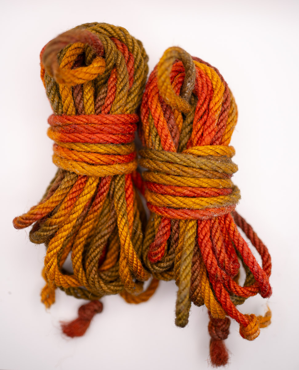 Autumn Leaves multicolor hand-dyed jute rope