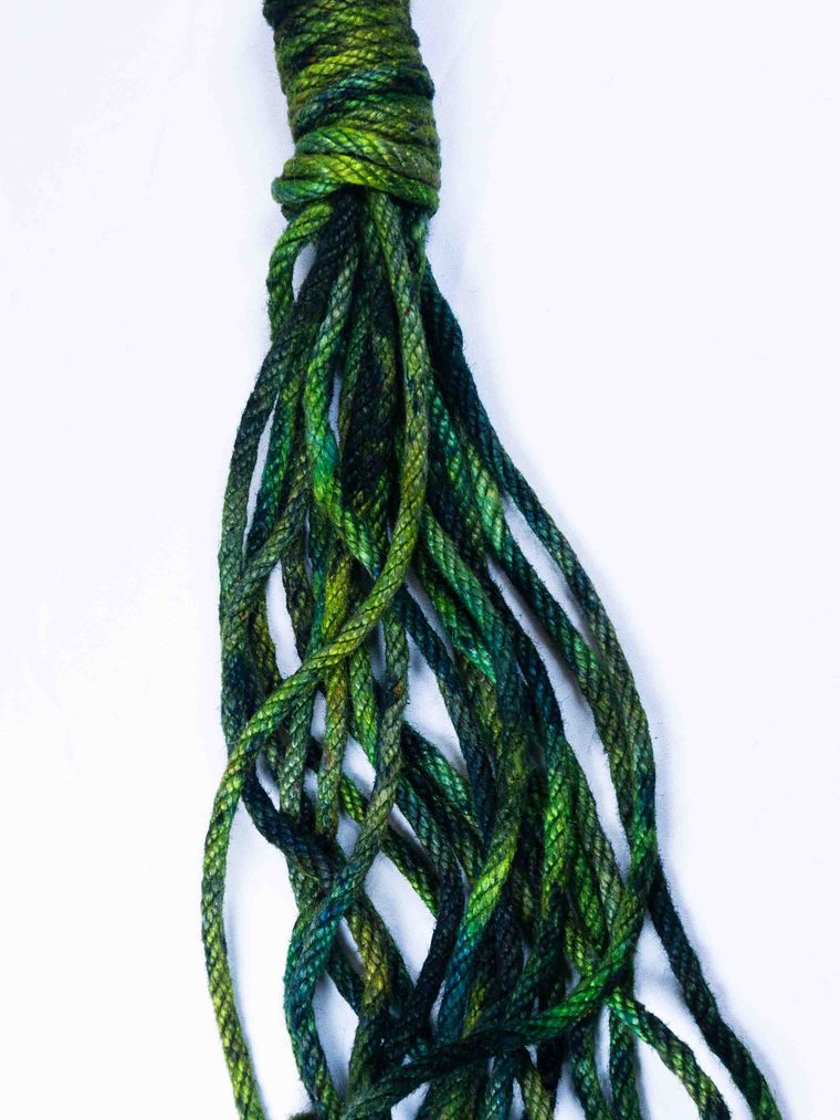 Forest & Lime multicolor hand-dyed jute rope
