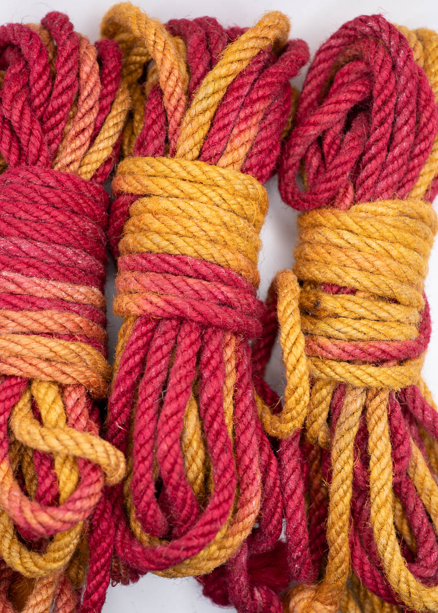 Gold & Rose multicolor hand-dyed jute rope