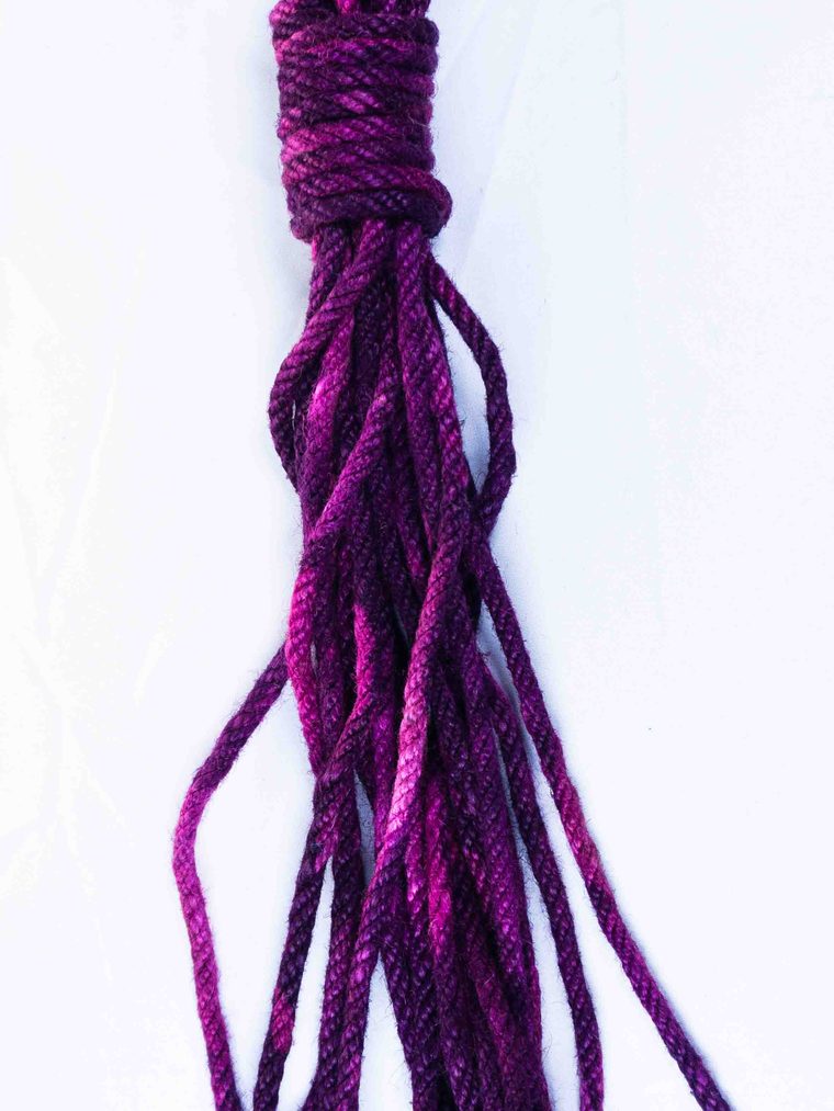 Magenta & Purple multicolor hand-dyed jute rope