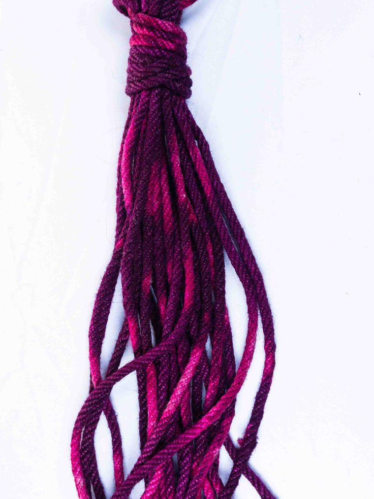 Magenta & Wine multicolor hand-dyed jute rope
