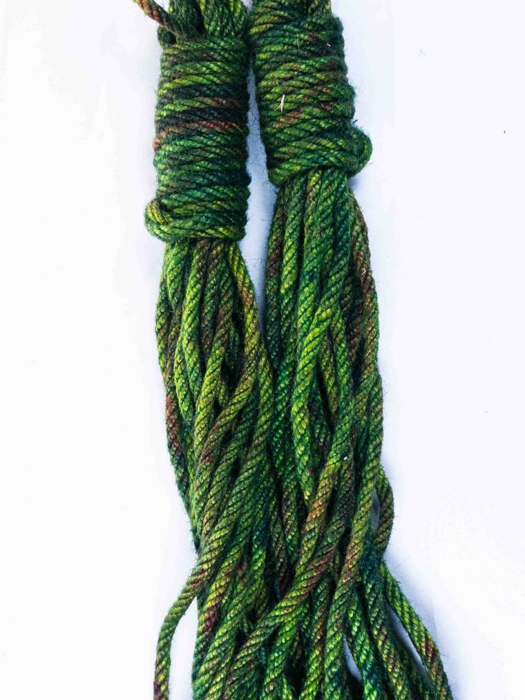 Moss & Lime multicolor hand-dyed jute rope