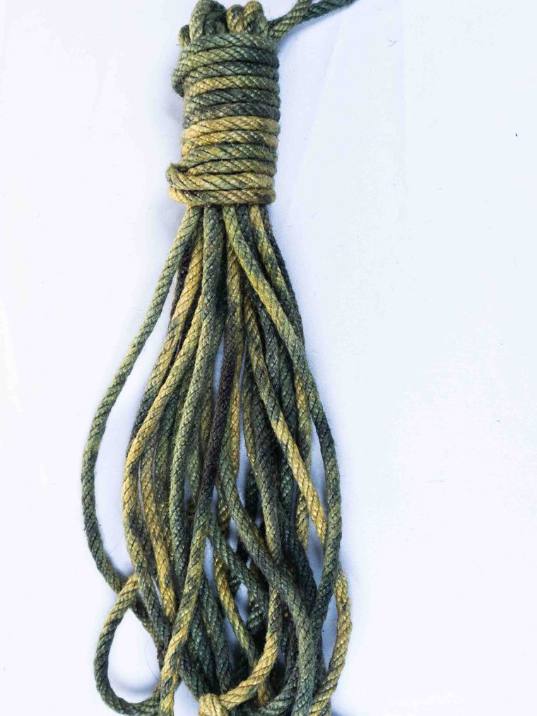 Olive & Khaki multicolor hand-dyed jute rope