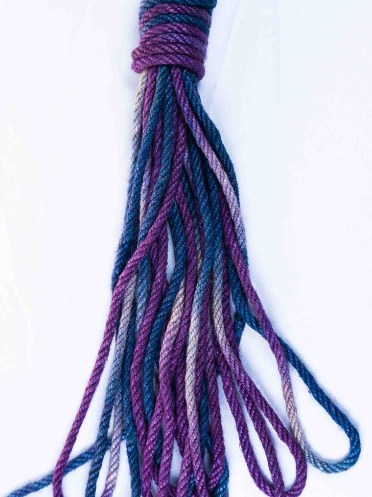 Purple, Blue & White multicolor hand-dyed jute rope