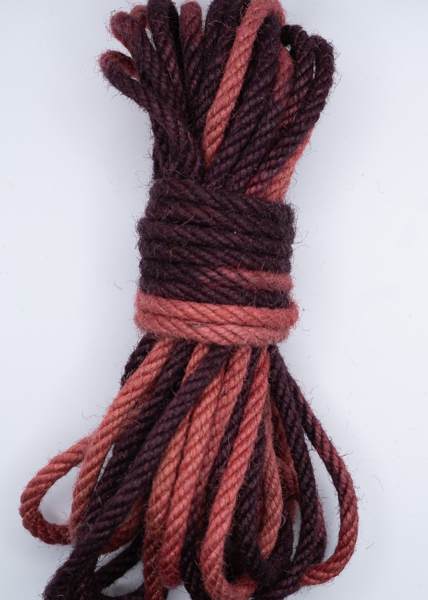 Rose & Chestnut multicolor hand-dyed jute rope