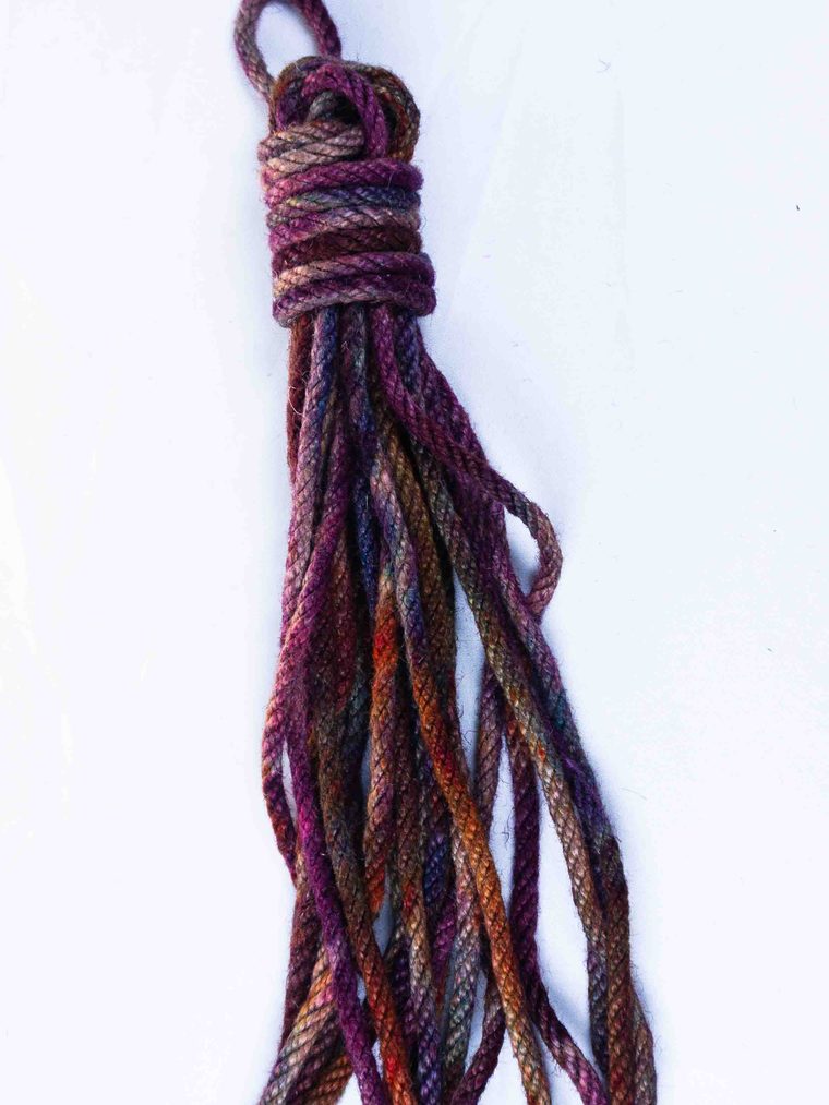 Rust & Plum multicolor hand-dyed jute rope