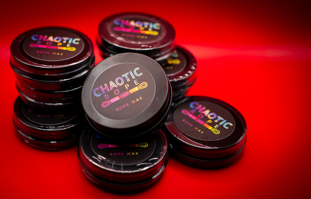 Stacks of Chaotic Rope Wax tins