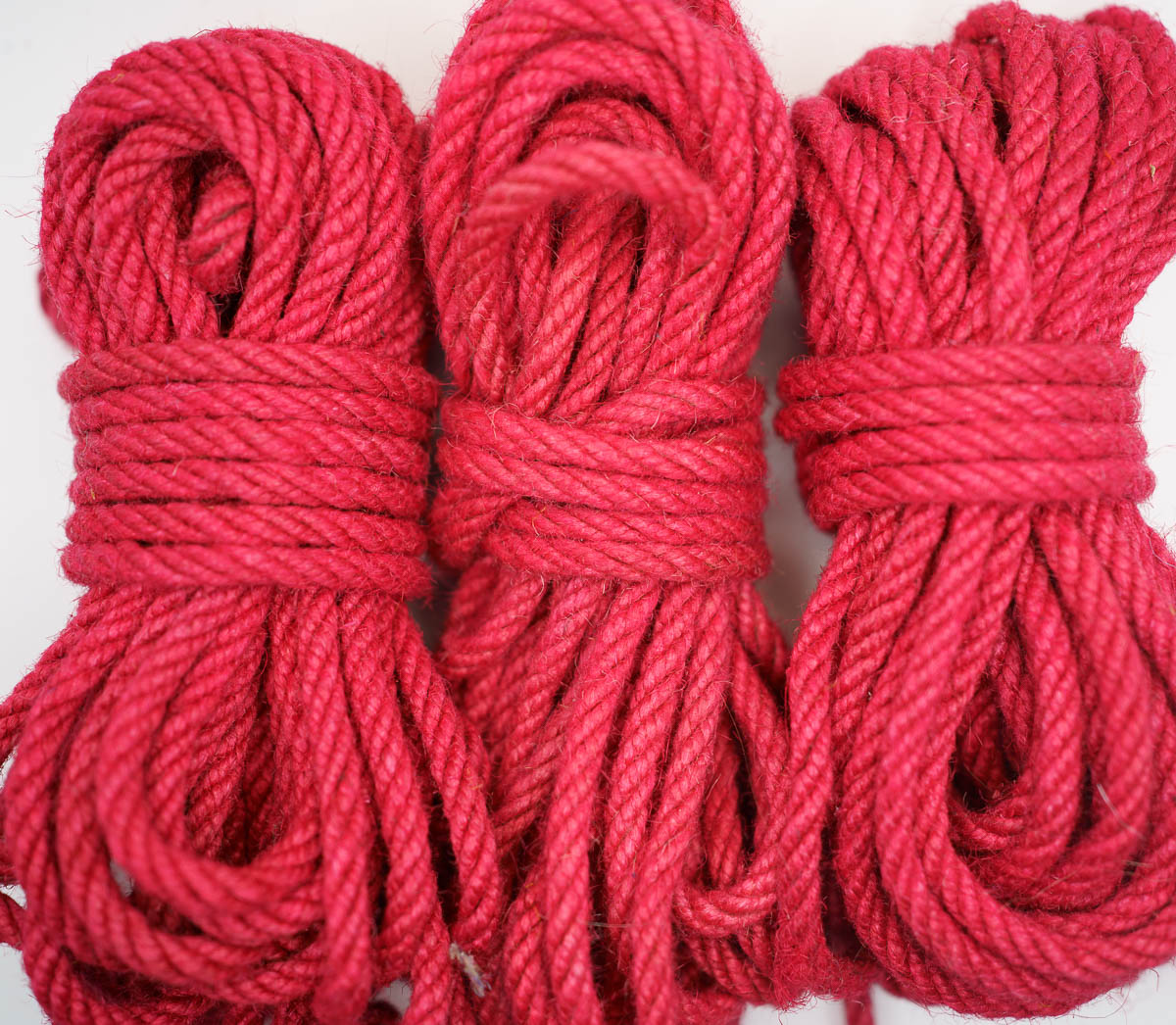 Hot Pink hand-dyed jute rope