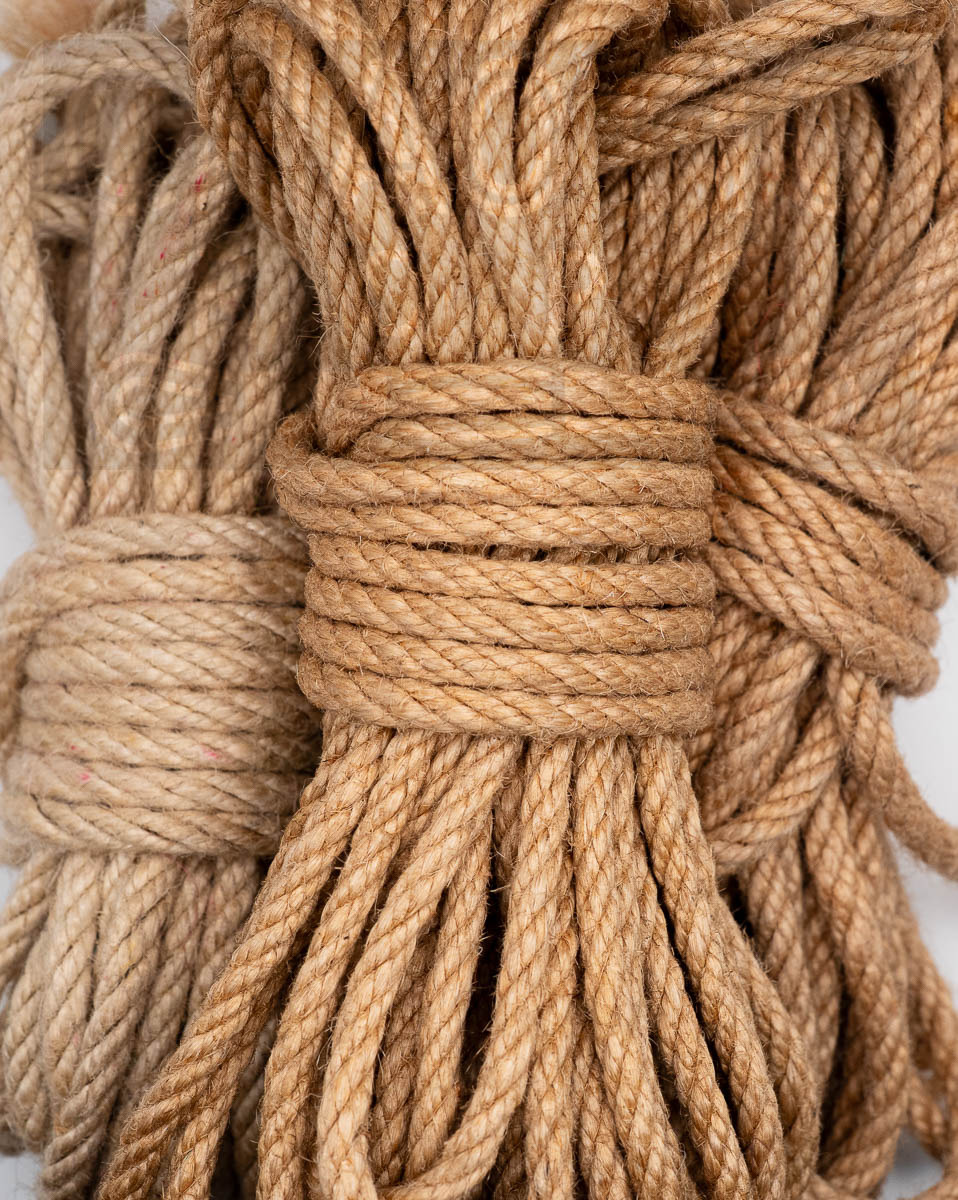 Natural hand-dyed jute rope