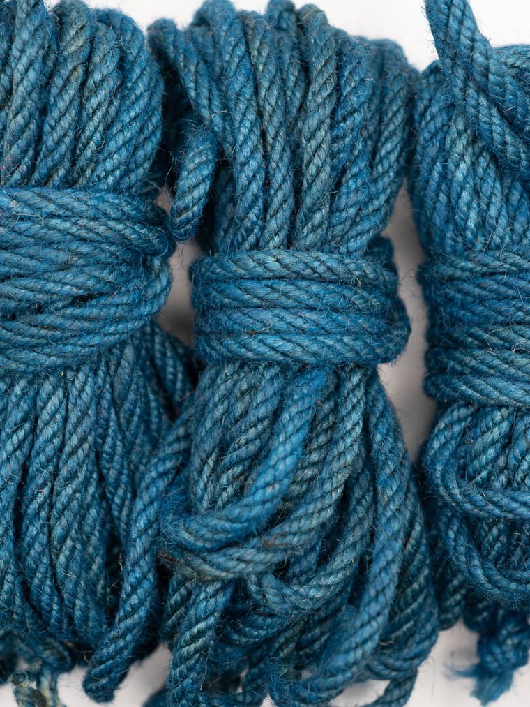 Slate Blue hand-dyed jute rope