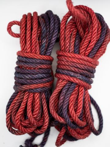 Red and Plum multicolor jute rope