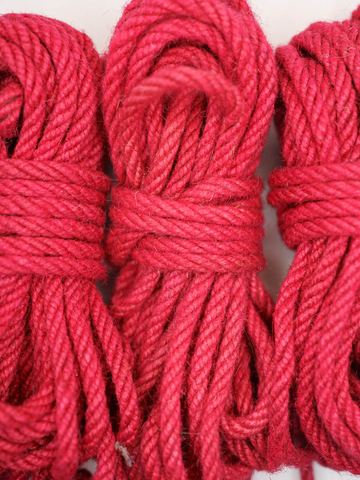Hot Pink hand-dyed jute rope